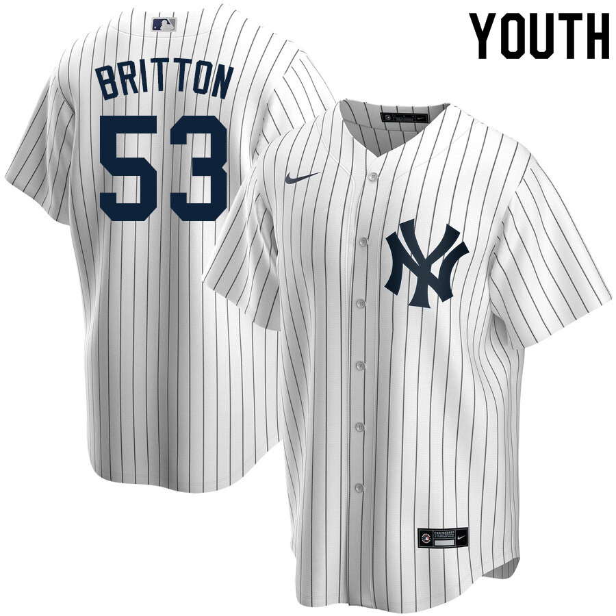 2020 Nike Youth #53 Zack Britton New York Yankees Baseball Jerseys Sale-White